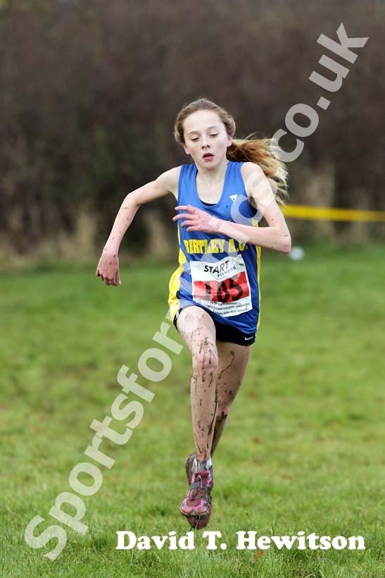 Red 105 girls 2012 North East Championships, Summerhill Country Park, Hartlepool.